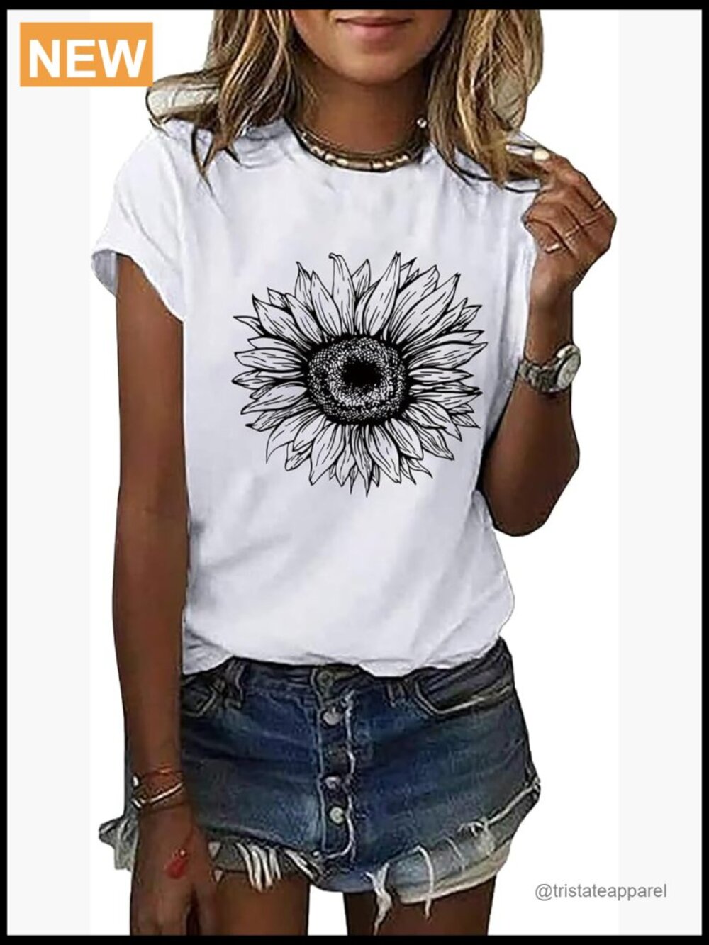 Crewneck Graphic T-Shirt Short Sleeve Soft Casual